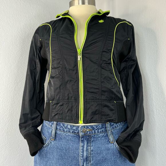 Y2k Rocawear Jacket Green Black Logo - Picture 3 of 8